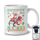 Feliz Navidad; Cheerful Christmas Sweater Mexican Santa Riding Llama Lover; Family Group T-Shirt