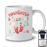 Firefighter Got Me Pregnant; Cheerful Christmas Pregnancy Announcement Santa; Jobs Family T-Shirt