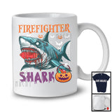 Firefighter Shark, Scary Halloween Costume Pumpkin Zombie Shark, Proud Careers Group T-Shirt