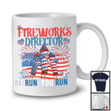 Fireworks Director I Run You Run, Amazing 4th Of July American Flag Firecrackers, Patriotic T-Shirt
