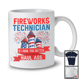 Fireworks Technician If I Run, Sarcastic 4th Of July Firecrackers, USA Flag Patriotic Group T-Shirt