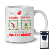 First Biologist Then Christmas; Amazing Christmas Winter Break; Biologist Jobs Careers Proud T-Shirt