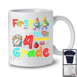 First Day Of 4th Grade, Adorable Back To School Crayons Lover, Students Teachers Squad T-Shirt