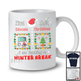 First Educate Then Christmas; Amazing Christmas Winter Break; Teacher Jobs Careers Proud T-Shirt