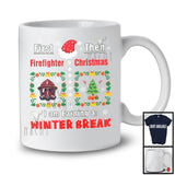 First Firefighter Then Christmas; Amazing Christmas Winter Break; Firefighter Jobs Careers Proud T-Shirt