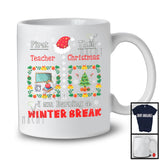 First Teacher Then Christmas; Amazing Christmas Winter Break; Teacher Jobs Careers Proud T-Shirt