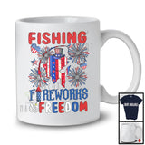 Fishing Fireworks And Freedom, Proud 4th Of July American Flag Sports Player, Patriotic T-Shirt