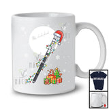 Flute Santa; Amusing Christmas Lights Snowing Santa Flute Player; Musical Instruments T-Shirt