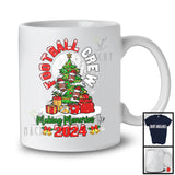 Football Crew Making Memories In 2024; Joyful Christmas Tree Moon; Sport Player Group T-Shirt