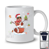 Football Santa Snowman Cosplay; Cheerful Christmas Football Sport Player Playing Team; Snow T-Shirt