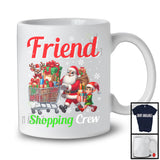 Friend Shopping Crew; Awesome Christmas Santa Reindeer Elf Shopping; Snowing X-mas Group T-Shirt