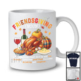 Friendsgiving Definition, Awesome Thanksgiving Plaid Pumpkin Turkey Wine, Dinner Drinking T-Shirt