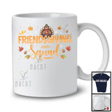 Friendsgiving Squad, Awesome Thanksgiving Friendship Turkey Fall Leaves, Family Friends Group T-Shirt