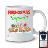 Friendsmas Squad; Wonderful Christmas Lights Three Santa Reindeer Capybara; Pajama Group T-Shirt