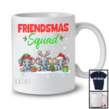 Friendsmas Squad; Wonderful Christmas Lights Three Santa Reindeer Elephant; Pajama Group T-Shirt