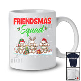 Friendsmas Squad; Wonderful Christmas Lights Three Santa Reindeer Poodle; Pajama Group T-Shirt