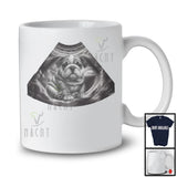 Funny Ultrasound Scan Bulldog Inside, Adorable Puppy Owner Lover, Family Group T-Shirt