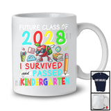 Future Class Of 2028 I Survived Passed Kindergarten, Proud Graduation School Summer, Students T-Shirt