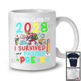 Future Class Of 2028 I Survived Passed Pre-K, Proud Graduation School Summer, Students T-Shirt