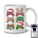 Game Controllers Collection; Amazing Christmas Reindeer Santa Elf Gaming; X-mas Gamer Squad T-Shirt