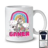 Gamer Girl; Adorable Farm Animal Donkey Playing Video Games; Gaming Gamer Farmer T-Shirt