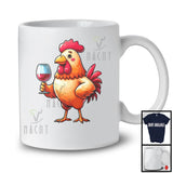 German Chicken Drinking Wine; Humorous Festival Oktoberfest Farm Farmer; Drunker Team T-Shirt