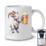 German Goat Drinking Beer; Humorous Festival Oktoberfest Farm Farmer; Drunker Team T-Shirt