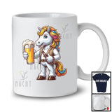 German Unicorn Drinking Beer; Humorous Festival Oktoberfest Unicorn; Drunker Team T-Shirt