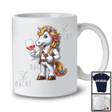 German Unicorn Drinking Wine; Humorous Festival Oktoberfest Unicorn; Drunker Team T-Shirt