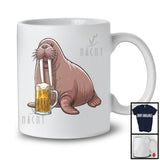 German Walrus Drinking Beer; Joyful Oktoberfest Animal Lover; Matching Family Group T-Shirt