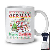 German You A Merry Christmas; Humorous X-mas Sweater Dabbing Santa German Flag; Family T-Shirt