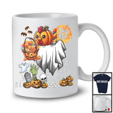 Ghost Chicken Pumpkin Face, Creepy Halloween Costume Carved Pumpkin, Candy Animal Lover T-Shirt