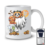 Ghost Panda Pumpkin Face, Creepy Halloween Costume Carved Pumpkin, Candy Animal Lover T-Shirt