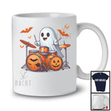 Ghost Playing Drum; Awesome Halloween Boo Ghost; Musical Instruments Player Group T-Shirt