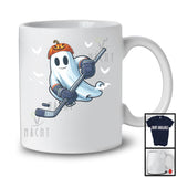 Ghost Playing Hockey, Scary Halloween Costume Hockey Player Playing Lover, Sport Team T-Shirt