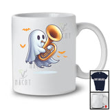 Ghost Playing Tuba; Awesome Halloween Boo Ghost; Musical Instruments Player Group T-Shirt