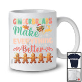 Gingerbreads Make Everything Better; Joyful Christmas Gingerbreads Snowing; Baker Baking T-Shirt