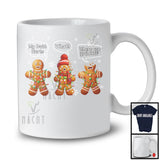 Gingerbreads Saying Conversation; Humorous Christmas Lights Three Gingerbreads; Baking Baker T-Shirt