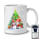 Gnome Building Snowman; Lovely Christmas Tree Santa Gnome Lover; Snow Around Family T-Shirt