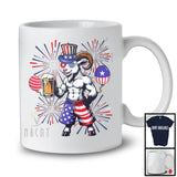 Goat Drinking Beer, Cheerful 4th Of July Drunker Fireworks, Farmer American Flag Patriotic Group T-Shirt