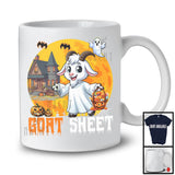 Goat Sheet, Adorable Halloween Moon Boo Ghost Costume Goat, Matching Animal Lover T-Shirt