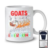 Goats For Everyone; Fantastic Christmas Goat Santa Sleigh; X-mas Snowing Family Farmer T-Shirt