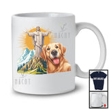 Golden Retriever Selfie With Jesus Statue; Lovely Golden Retriever Owner Lover; Family Group T-Shirt