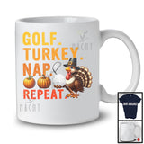 Golf Turkey Nap Repeat, Humorous Thanksgiving Turkey Golf Player, Sport Team T-Shirt