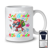 Goodbye 3rd Grade Hello 4th Grade, Joyful Back To School Dabbing Apple, Students Teacher T-Shirt