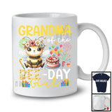 Grandma Of The Bee Day Girl, Adorable Birthday Mother's Day Flowers Bee Lover, Family Group T-Shirt