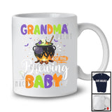 Grandma Of The Brewing Baby, Humorous Pregnancy Announcement Halloween Witch, Family T-Shirt