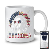 Grandma, Amazing 4th Of July American Flag Sunglasses Girl, Sunflower Patriotic Family Group T-Shirt