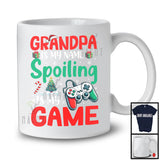 Grandpa Is My Name Spoiling Is My Game, Humorous Christmas Santa Gaming, Gamer Family T-Shirt