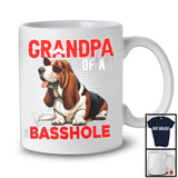 Grandpa Of A Basshole, Amazing Father's Day Basset Hound Sunglasses, Matching Family T-Shirt